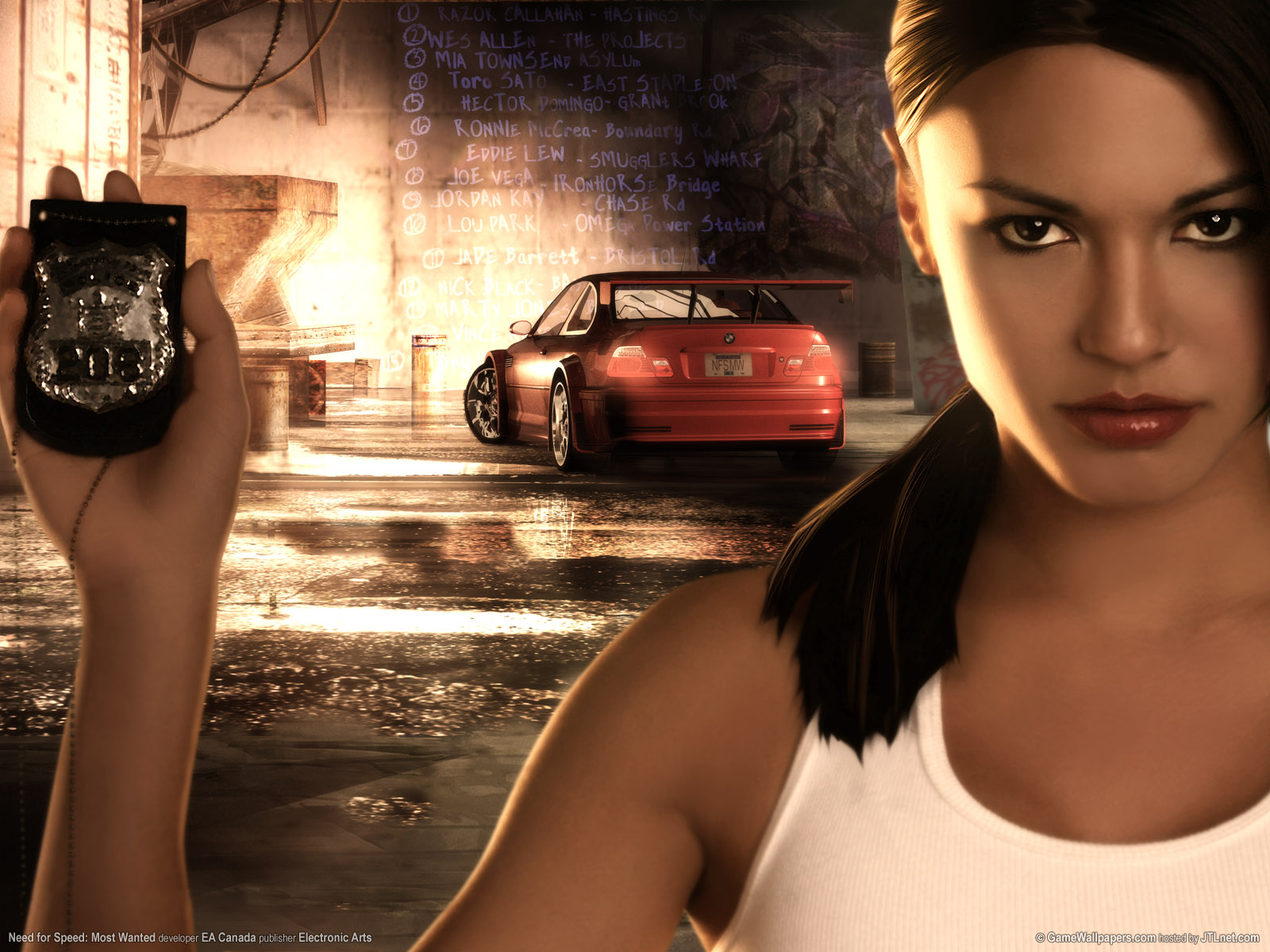 Обои на рабочий стол, Most Wanted - Need For Speed World Site.